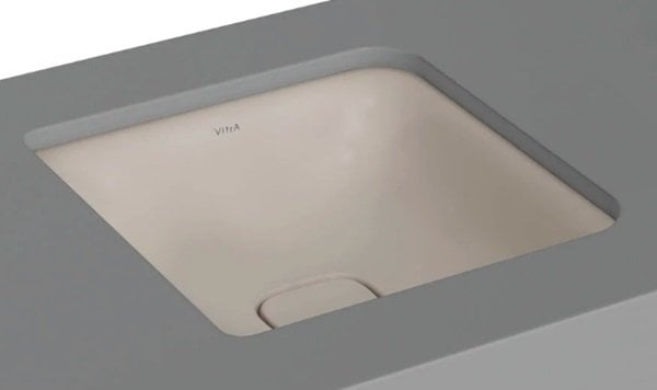 Vitra 7533B020-1083 Metropole Kare Tezgahaltı Lavabo Mat Bej.